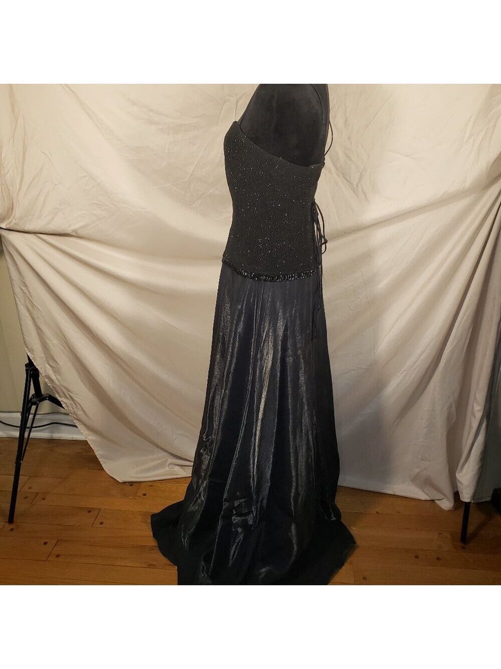Betsy & Adam Black Sparkling Evening Gown - 14 - Picture 4 of 10